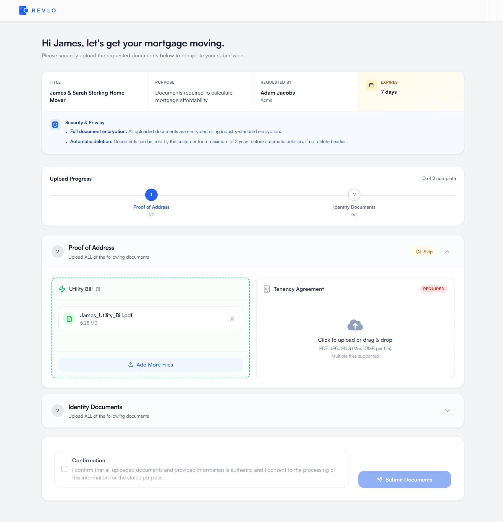 Revlo Client Portal Screenshot